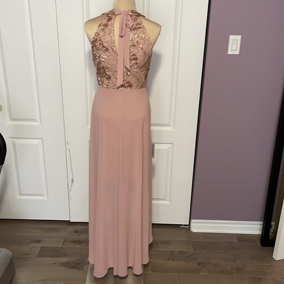 Embroided Chiffon Dress - Picture 4 of 6